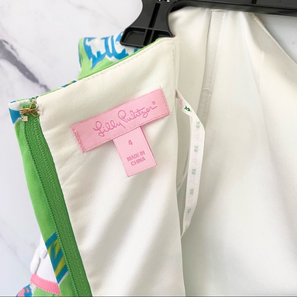 Lilly Pulitzer Langley Dress Strapless Tossed Print Size 4 48322 - Picture 7 of 9